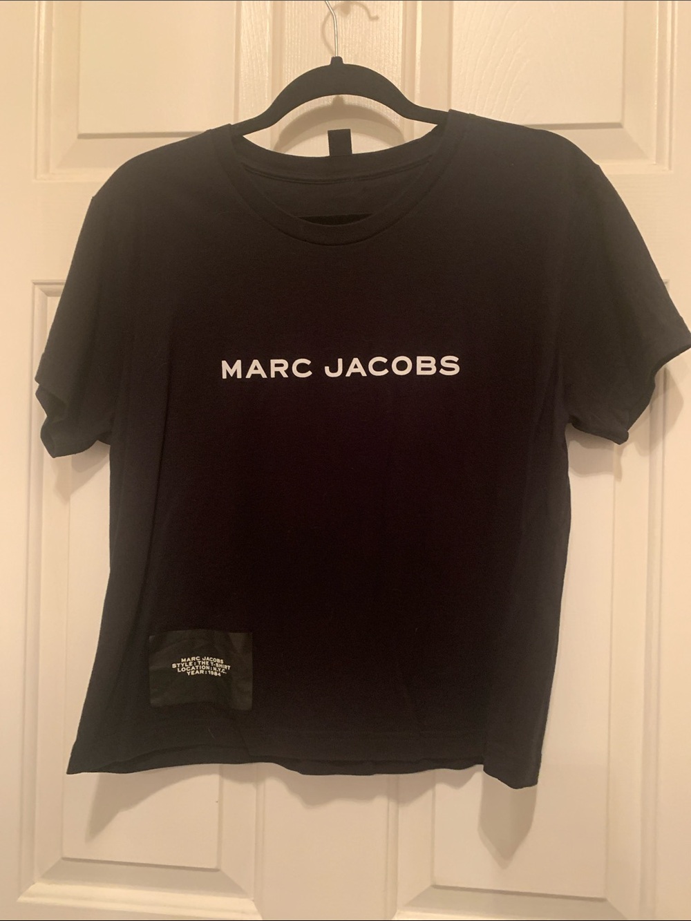 Marc Jacobs Black Tee with White Logo